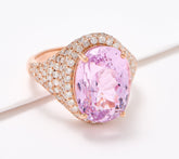 Effy Primrose Kunzite & Diamond Ring, 14K Rose Gold, Size 7